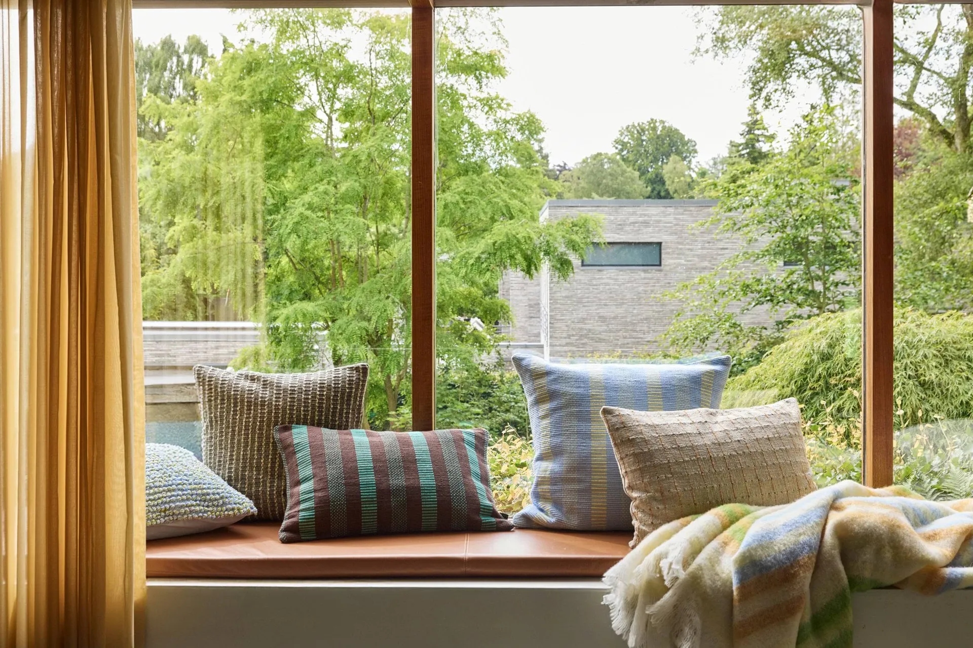 Loom plaid, Yellow, 140x200 cm Hübsch Interior