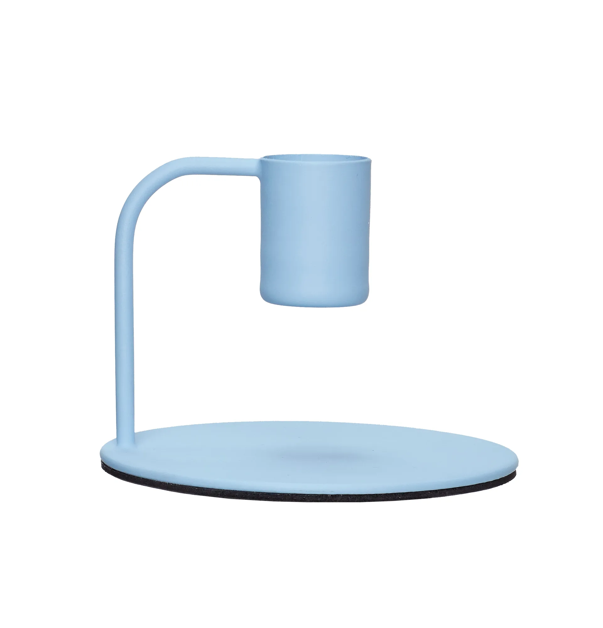 Lysestage Ø9 cm, Metal-blå Hübsch