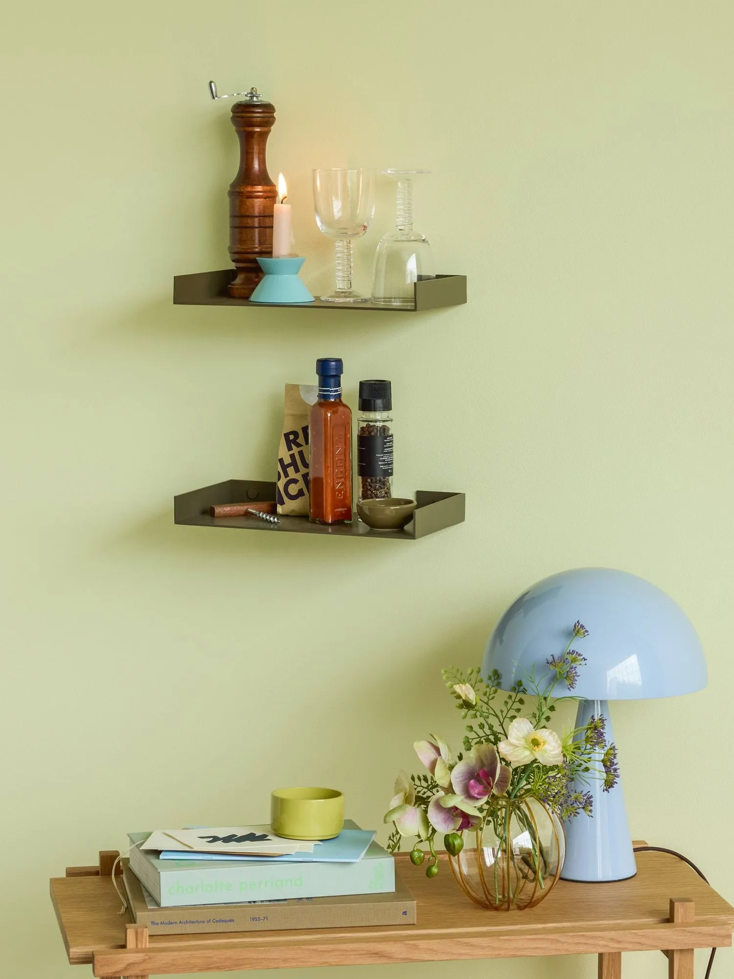 Mush bordlampe, Ice blue, mini 34 cm Hübsch Interior