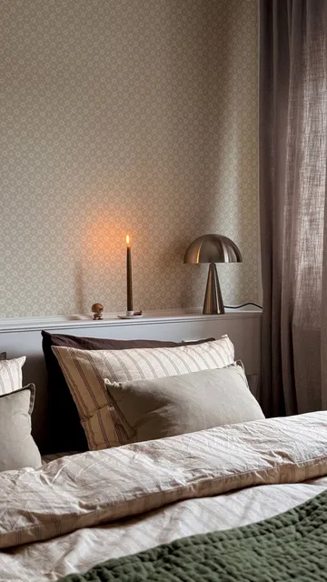 Mush bordlampe - Nikkel, mini 34 cm - Hübsch Interior