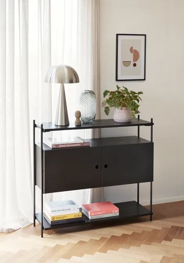 Mush bordlampe - Nikkel, tall 50 cm - Hübsch Interior