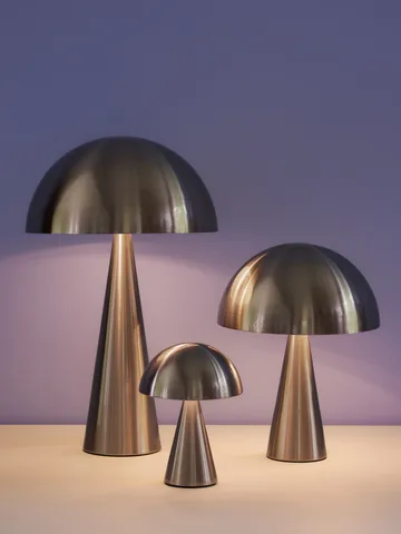 Mush bordlampe - Nikkel, tall 50 cm - Hübsch Interior