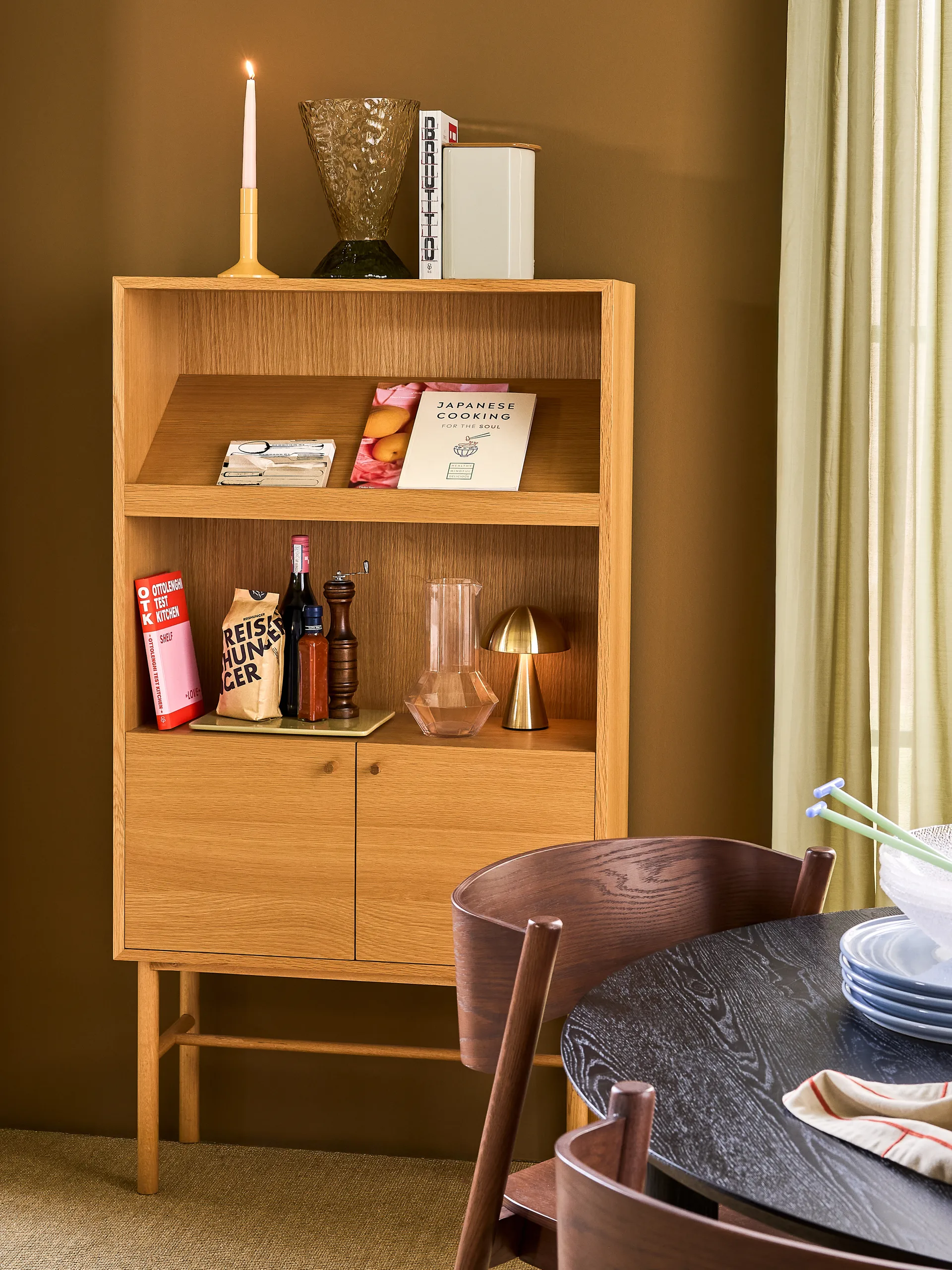 Mush bærbar bordlampe, Brass Hübsch Interior