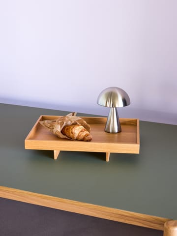 Mush bærbar bordlampe - Nikkel - Hübsch Interior