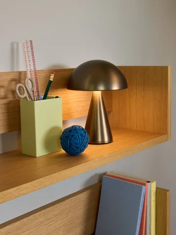 Mush portable bordlampe - Burnished brass, 20 cm - Hübsch Interior