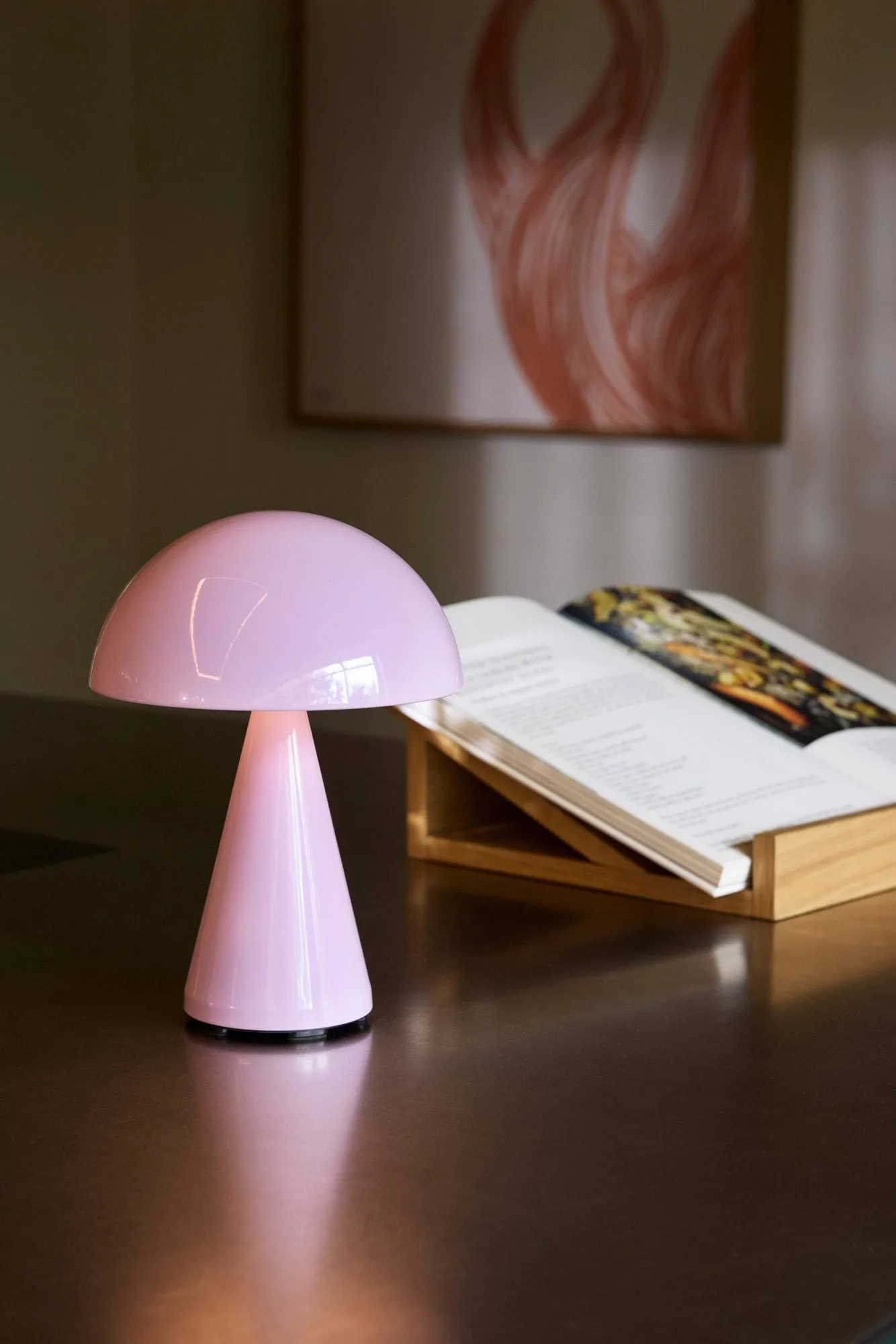 Mush portable bordlampe, Light pink, 20 cm Hübsch Interior