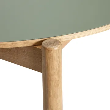 Oblique spisebord - Olive, Ø126 cm - Hübsch Interior