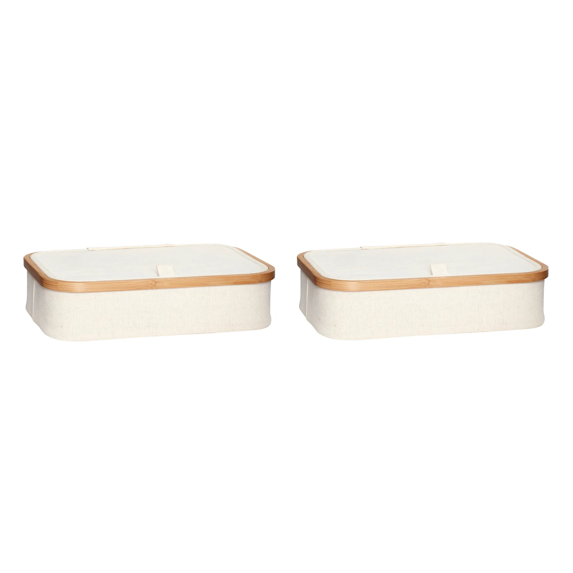 Opbevaringsboks 2-pak, Beige Hübsch Interior