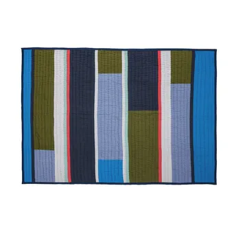 Pavilion plaid - Blue-multicolour, 140x200 cm - Hübsch Interior