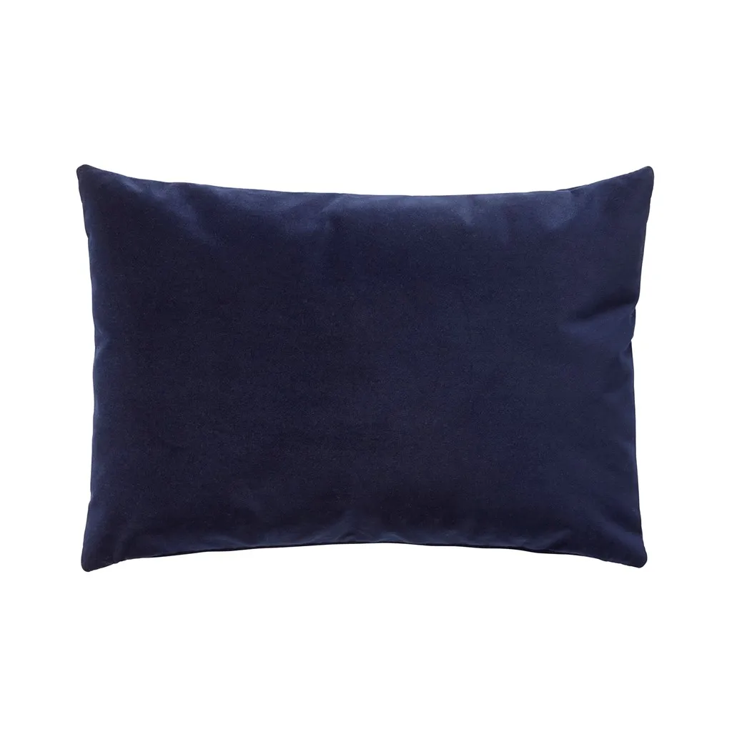 Pude med fyld Velour 40x60 cm, Blå Hübsch