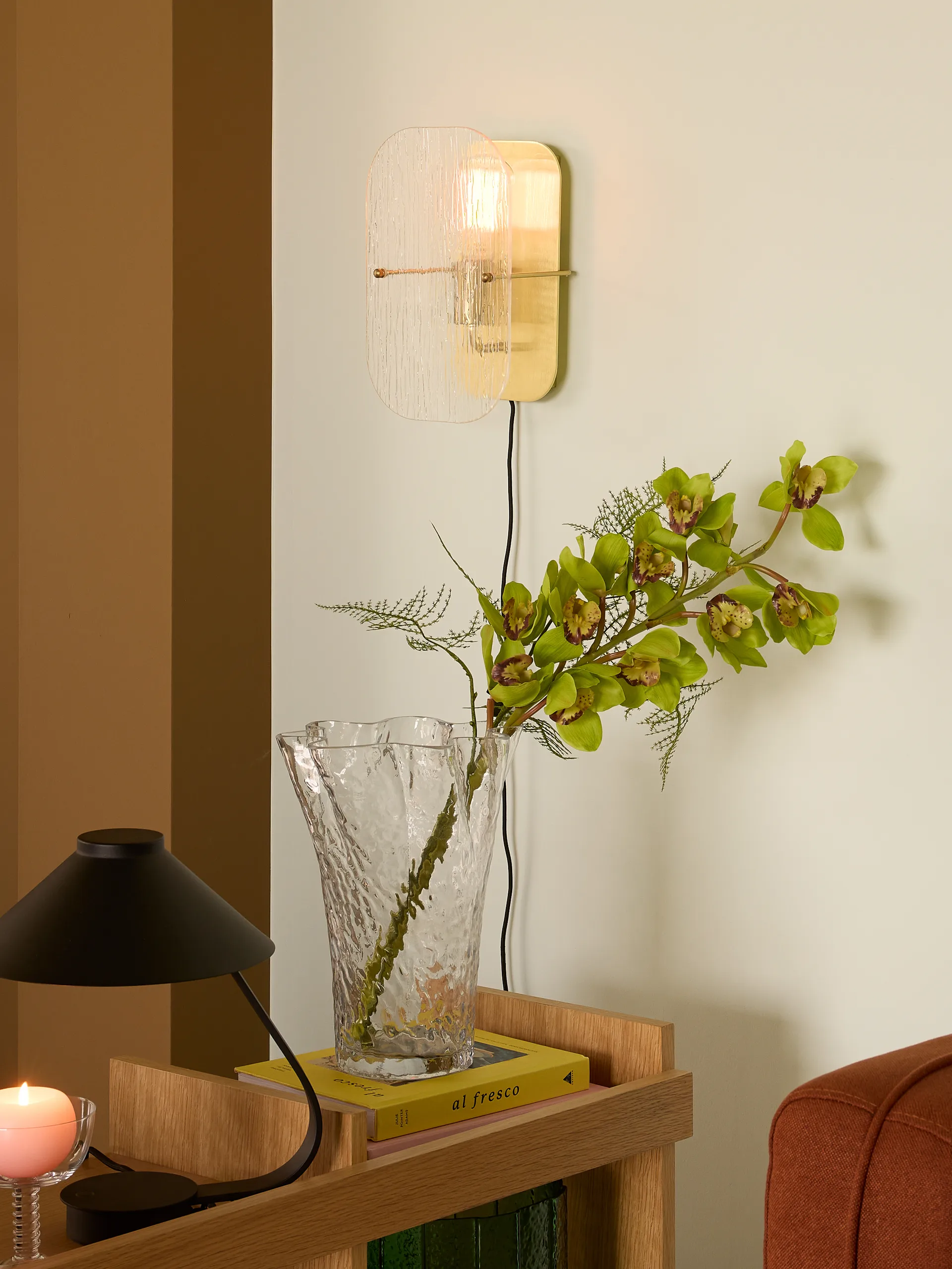 Ruffle vase, Clear Hübsch Interior