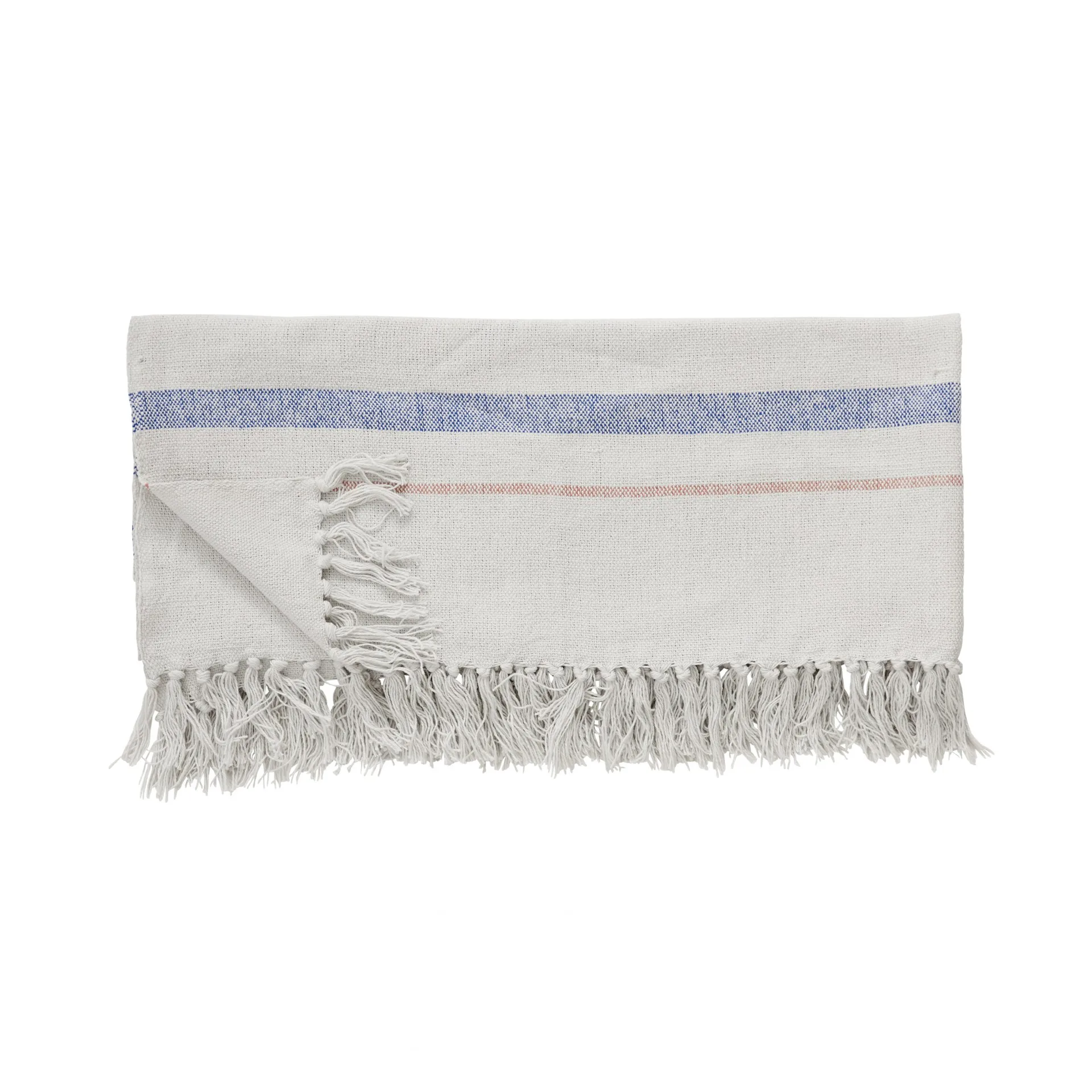 Tæppe bomuld 140x200 cm, Beige-blå-rød Hübsch Interior