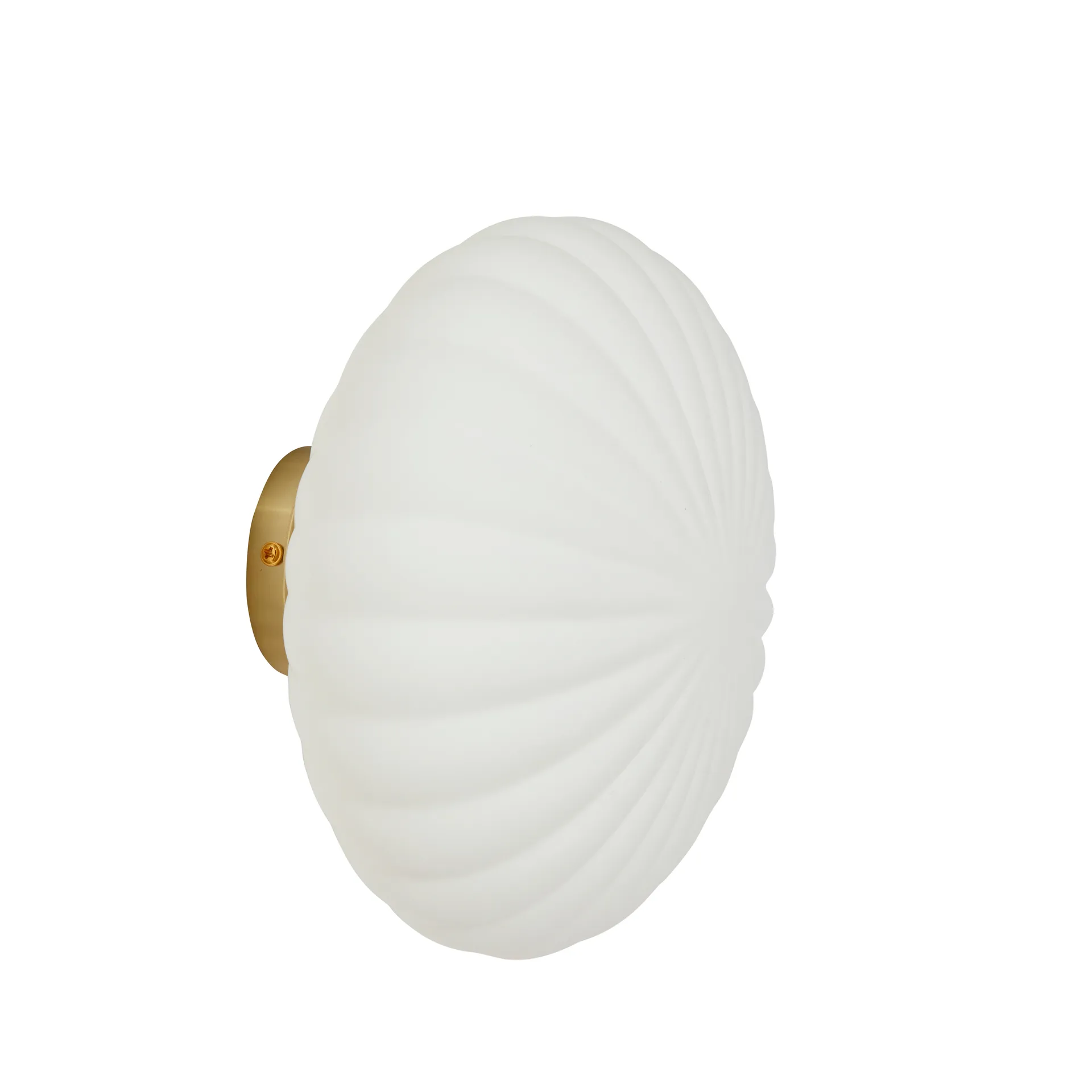 Væglampe, Metal-glas-messing-opal Hübsch Interior