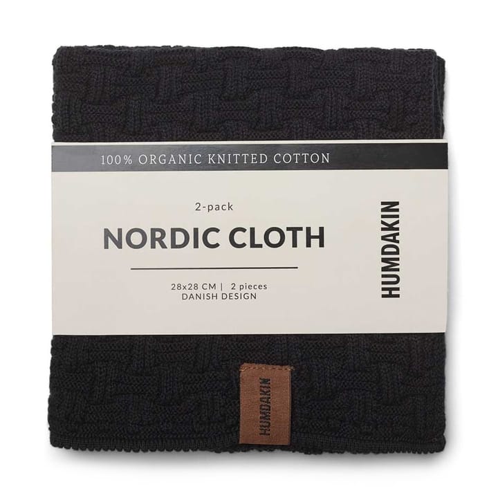 Humdakin Nordic karklud 28x28 cm 2-pak - Coal - Humdakin