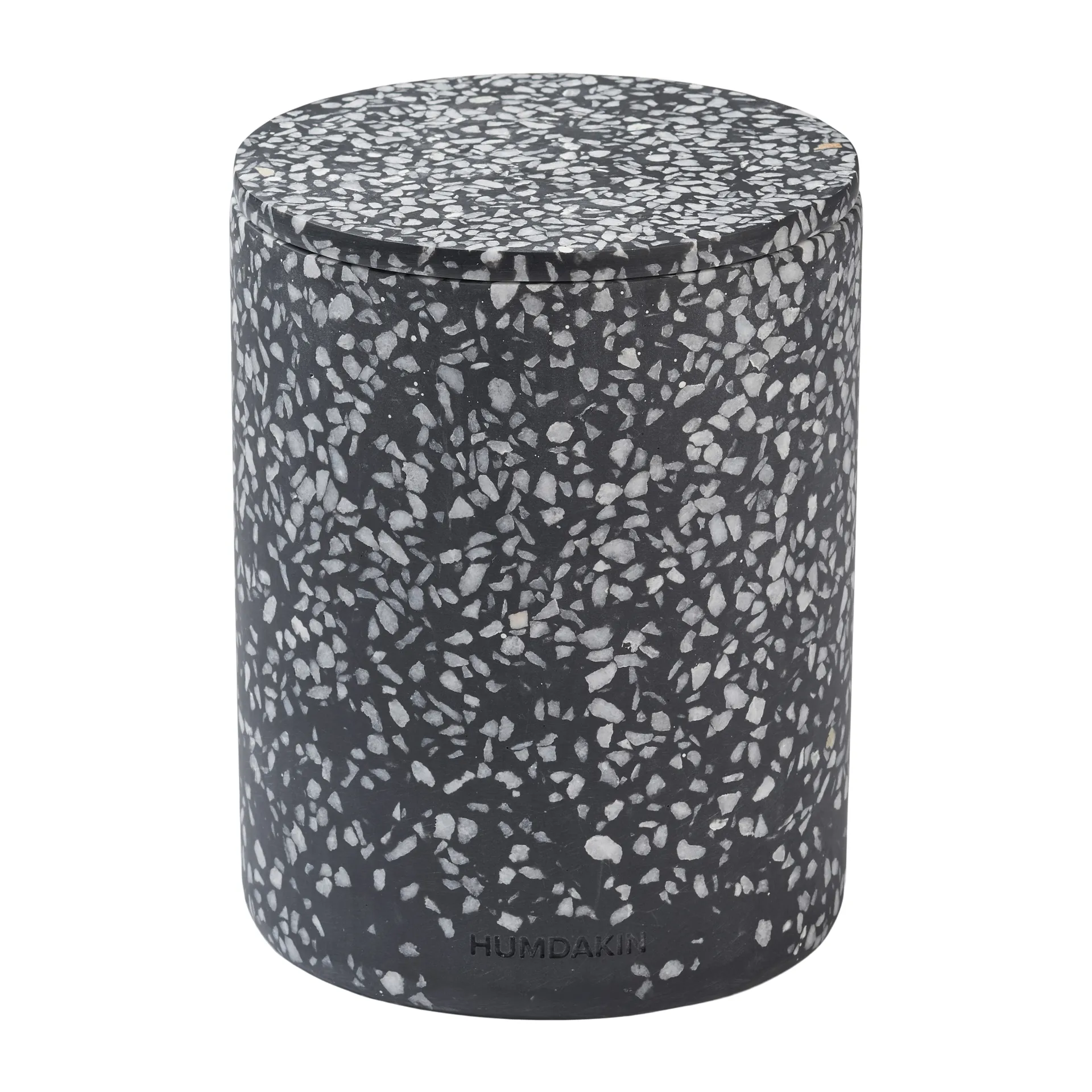 Humdakin Terrazzo vase med låg Ø10 cm, Black Humdakin