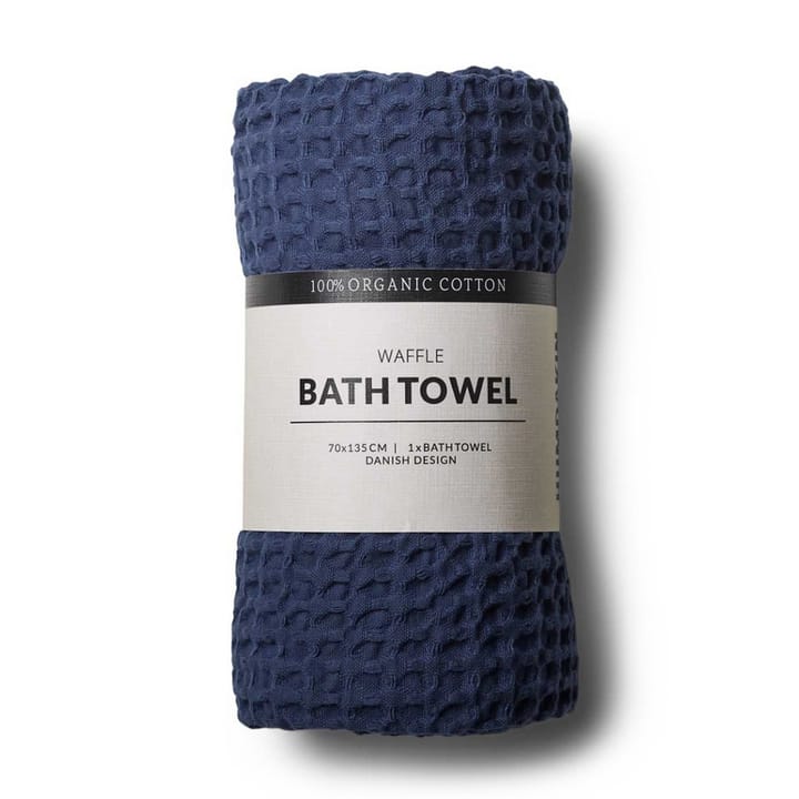 Humdakin Waffle badehåndklæde 70x135 cm, Sea blue Humdakin