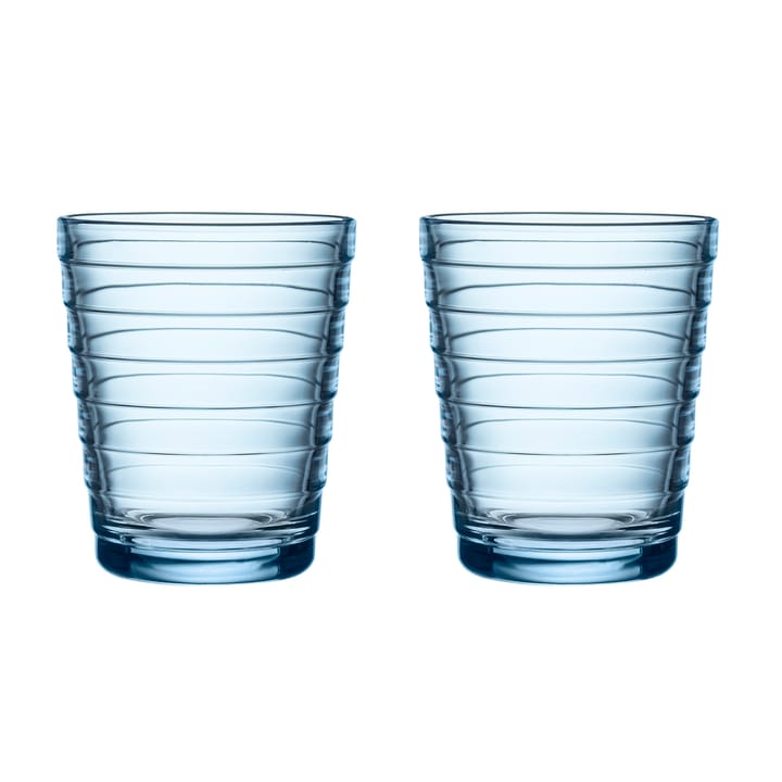 Aino Aalto drikkeglas 2 stk - 22 cl - Aqua - Iittala