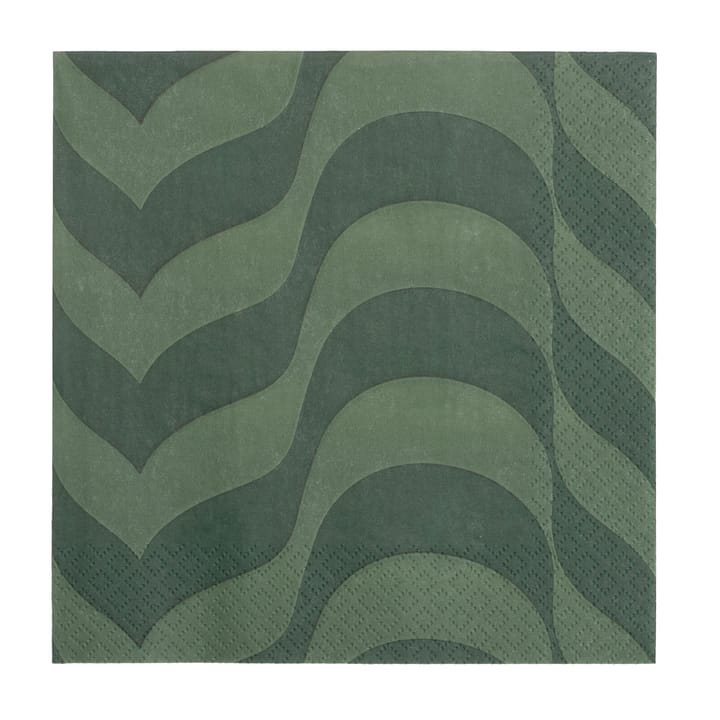 Alvar Aalto papirservietter 33x33 cm 20-pak - Mosgrøn - Iittala