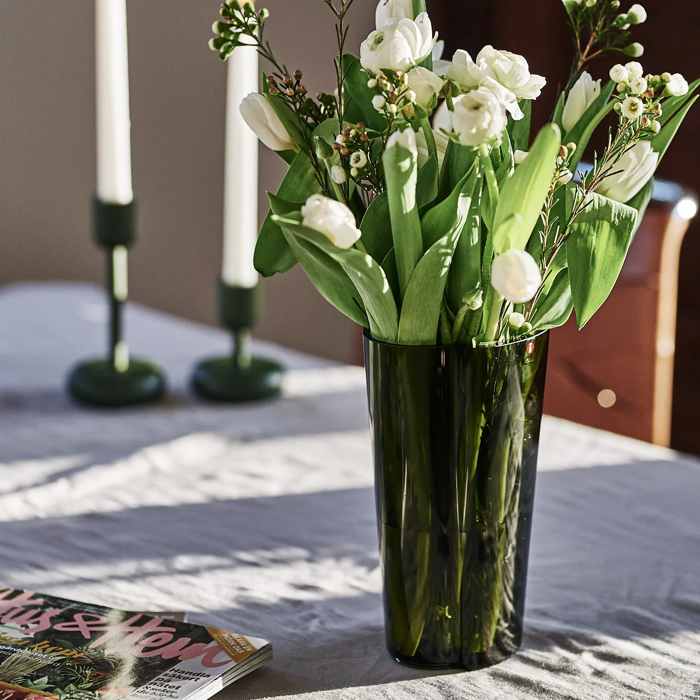 Alvar Aalto vase mosgrøn, 220 mm Iittala