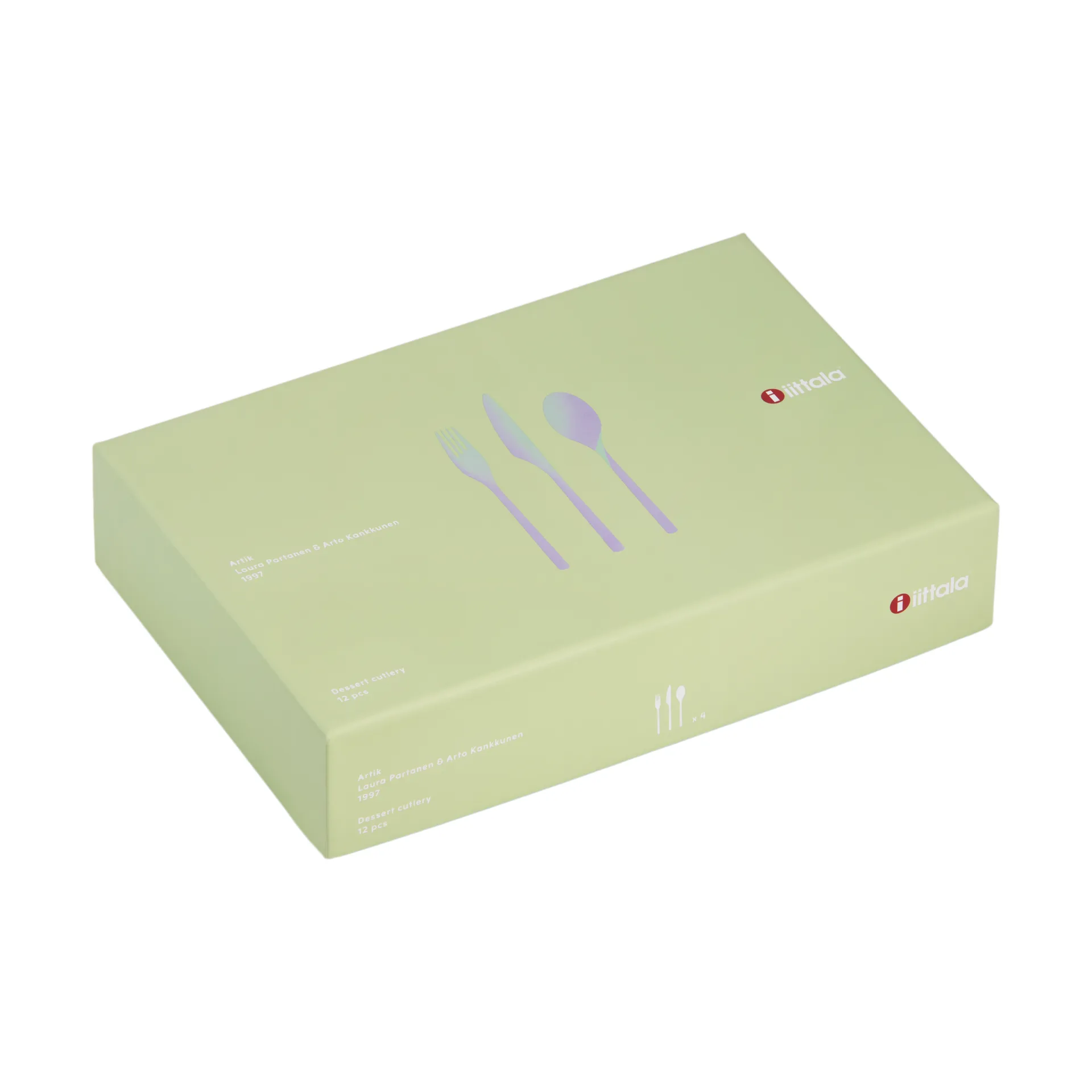 Artik dessertbestik gaveæske 12 dele, Blank Iittala