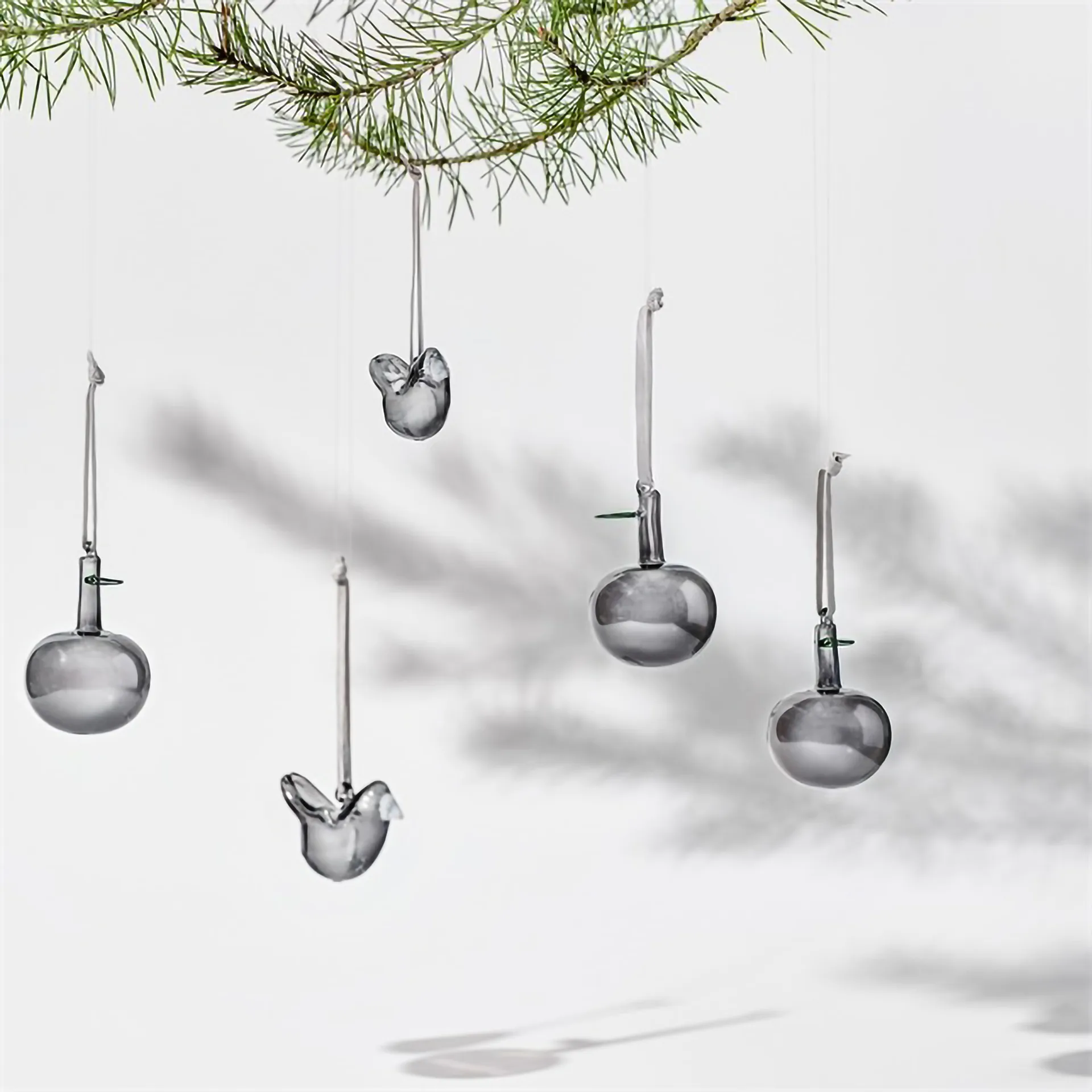 Iittala glasæble Ø6 cm 3-pak, Grå Iittala