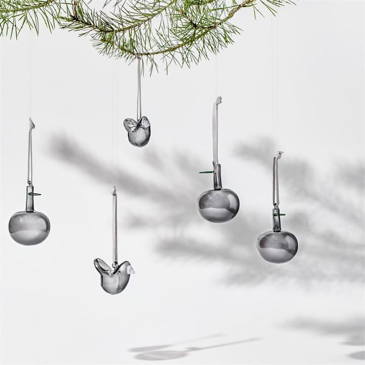 Iittala glasæble Ø6 cm 3-pak, Grå Iittala