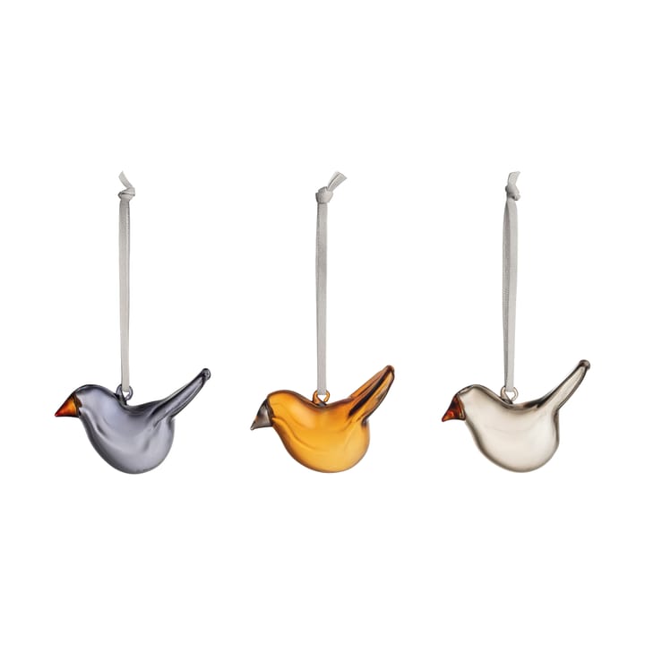 Iittala glasfugle 3-pak - Mix - Iittala