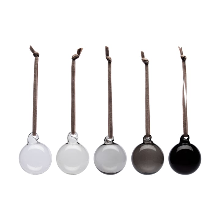 Iittala glaskugle Ø4 cm 5-pak - Grå - Iittala