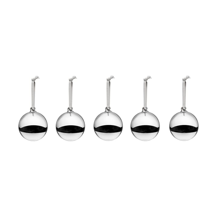 Iittala glaskugle Ø8 cm 5-pak - Sølv - Iittala