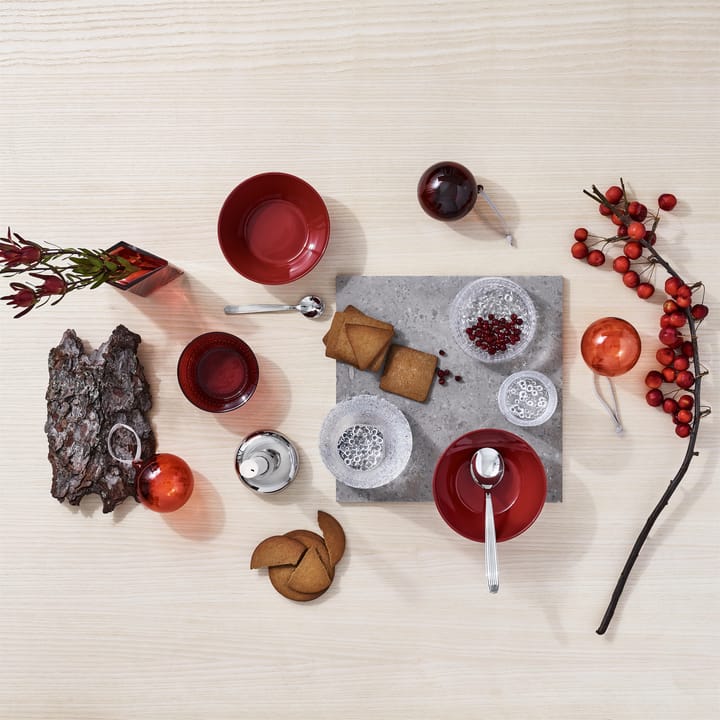Iittala Julekugle glas 80 mm 5-pack, Rød Iittala