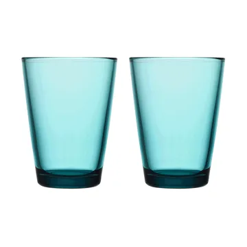 Kartio drikkeglas 40 cl 2 stk - søblå - Iittala