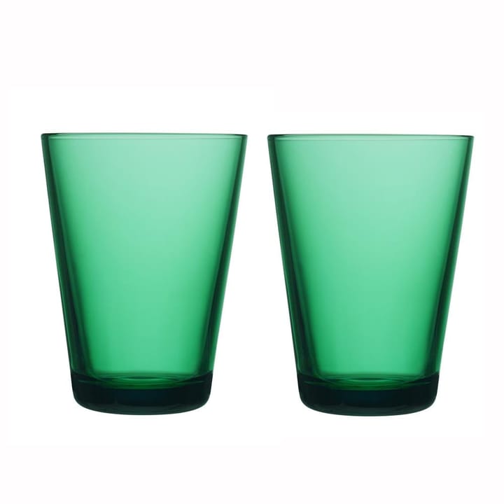 Kartio drikkeglas 40 cl 2 stk - smaragdgrøn - Iittala