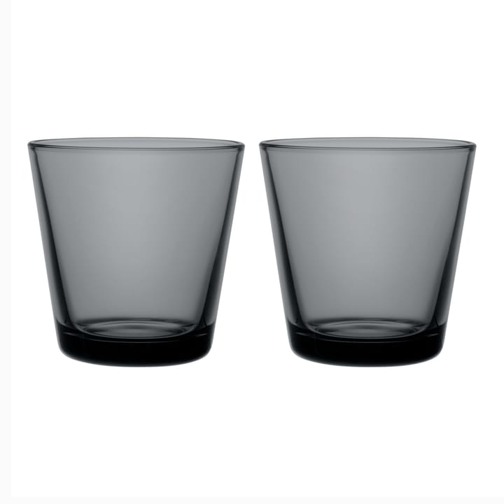 Kartio glas 21 cl 2 stk - Mørkegrå - Iittala