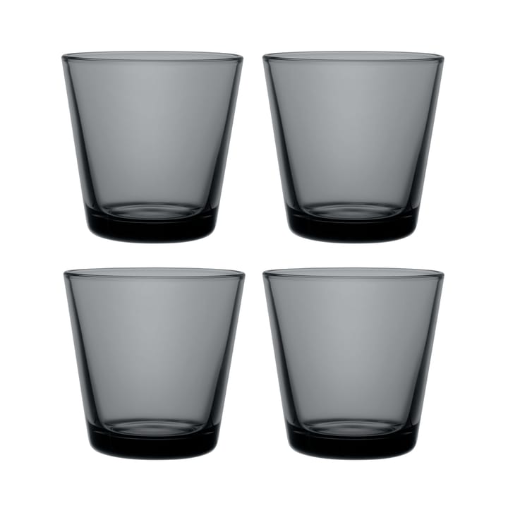 Kartio glas 4 stk - Mørkegrå - Iittala