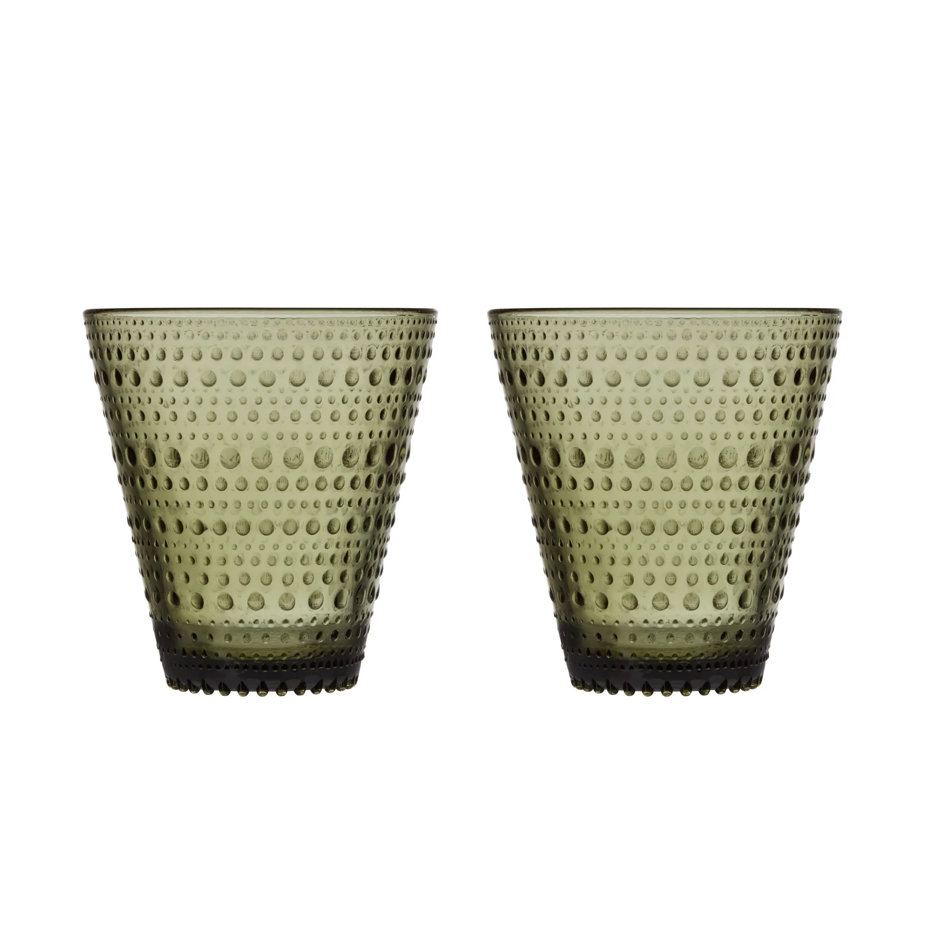 Kastehelmi glas 30 cl 2 stk, mosegrøn Iittala