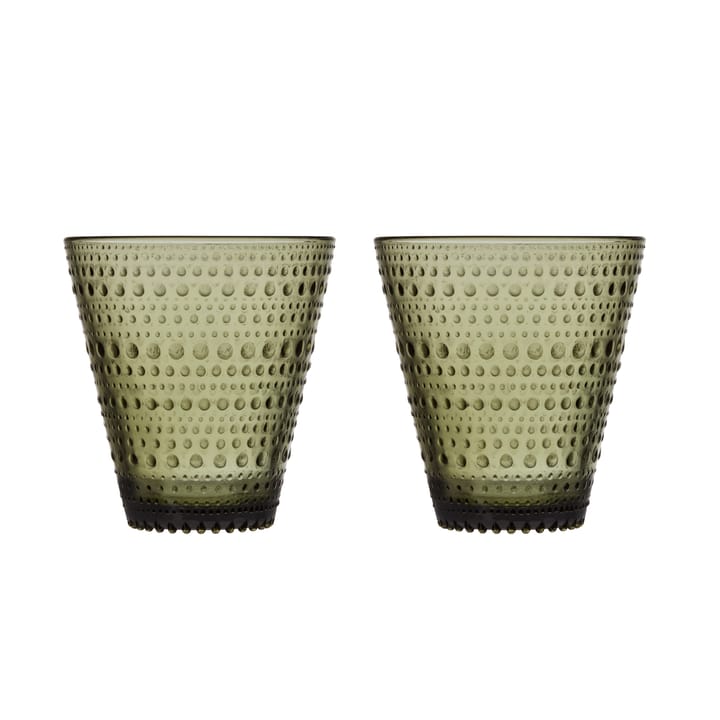 Kastehelmi glas 30 cl 2 stk - mosegrøn - Iittala