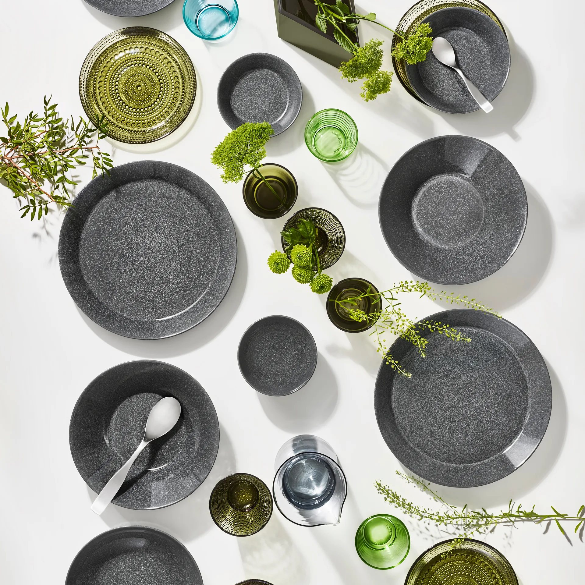 Kastehelmi glas 30 cl 2 stk, mosegrøn Iittala