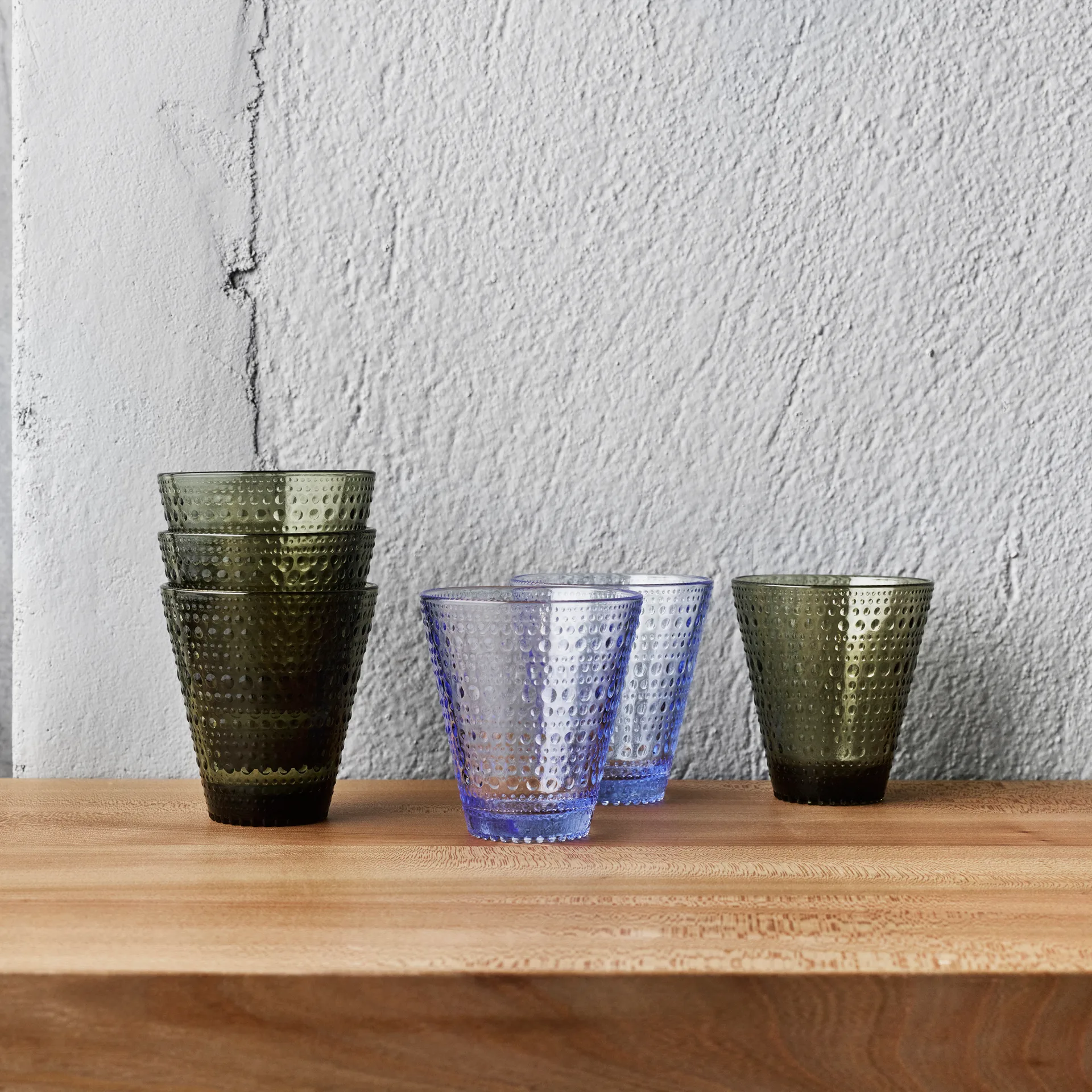 Kastehelmi glas 30 cl 2 stk, mosegrøn Iittala