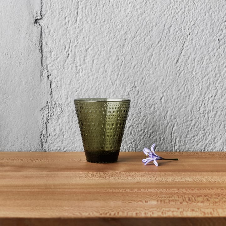 Kastehelmi glas 30 cl 2 stk, mosegrøn Iittala
