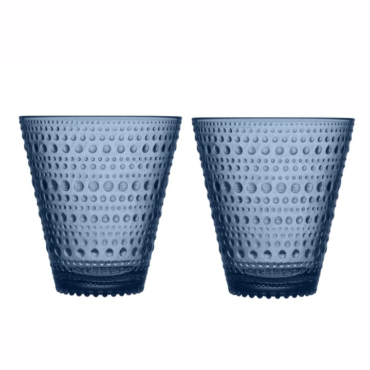 Kastehelmi glas 30 cl 2 stk - regn (blå) - Iittala