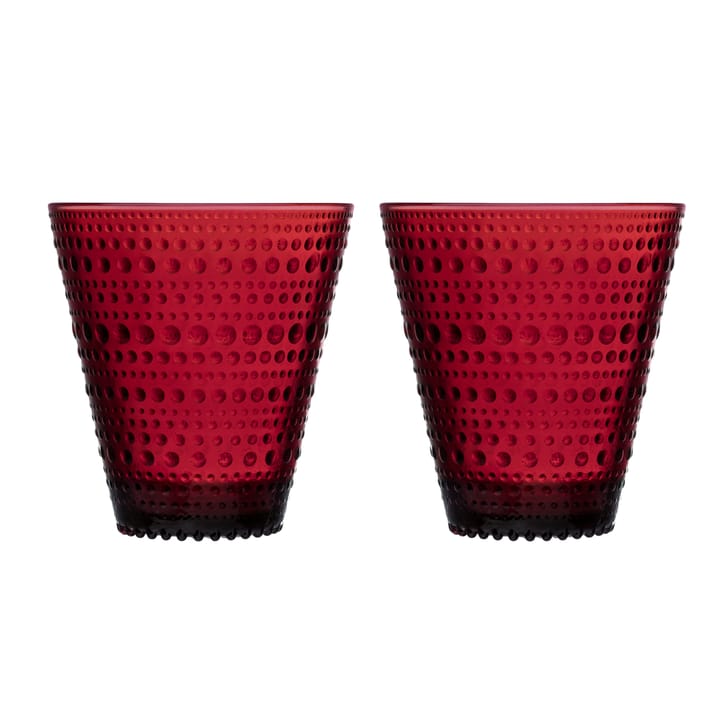 Kastehelmi glas 30 cl 2 stk - tranebær (rød) - Iittala