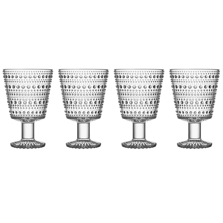 Kastehelmi glas på fod 26 cl 4-pak - Klar - Iittala