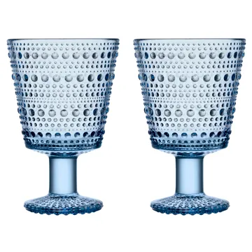 Kastehelmi glas på fod 26cl 2 stk - Aqua - Iittala