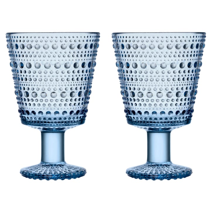 Kastehelmi glas på fod 26cl 2 stk - Aqua - Iittala