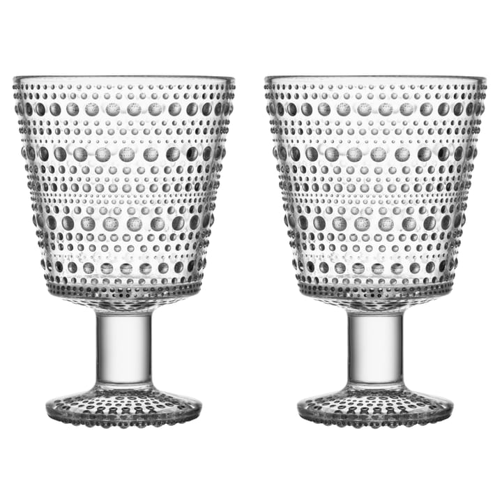 Kastehelmi glas på fod 26cl 2 stk - Klar - Iittala