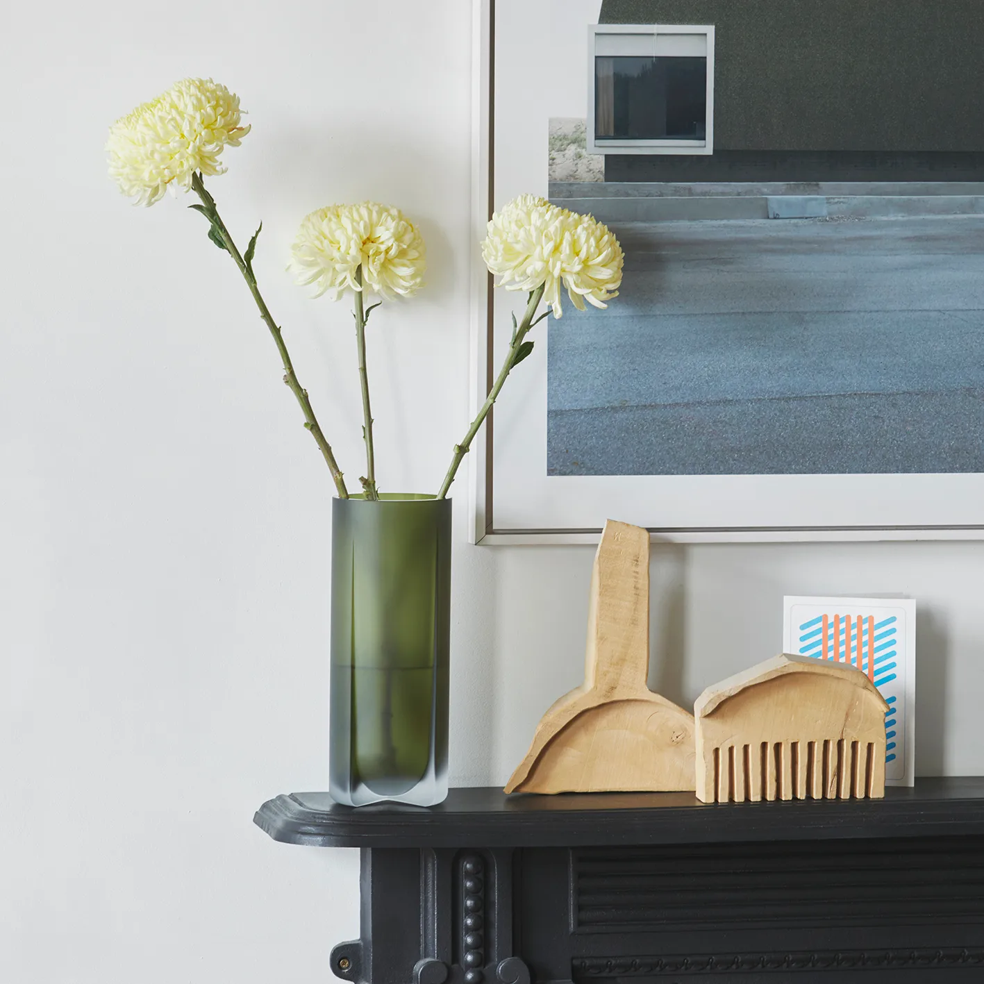 Kuru vase 25,5 cm, Frostet mosgrøn Iittala