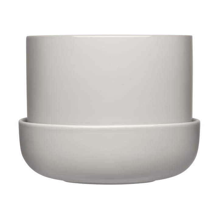 Nappula krukke med underskål Ø17 cm h13 cm - Lysegrå - Iittala