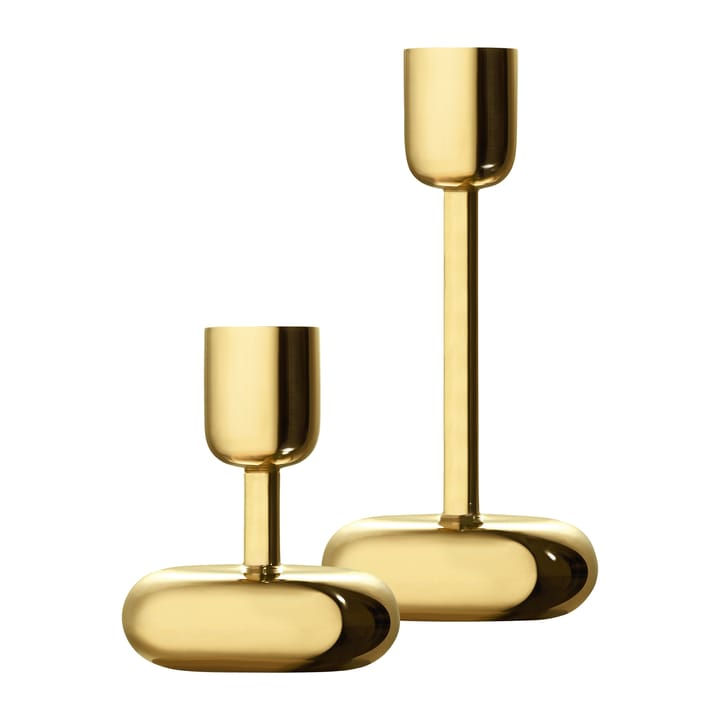 Nappula lysestage gavesæt 2 dele - Messing - Iittala