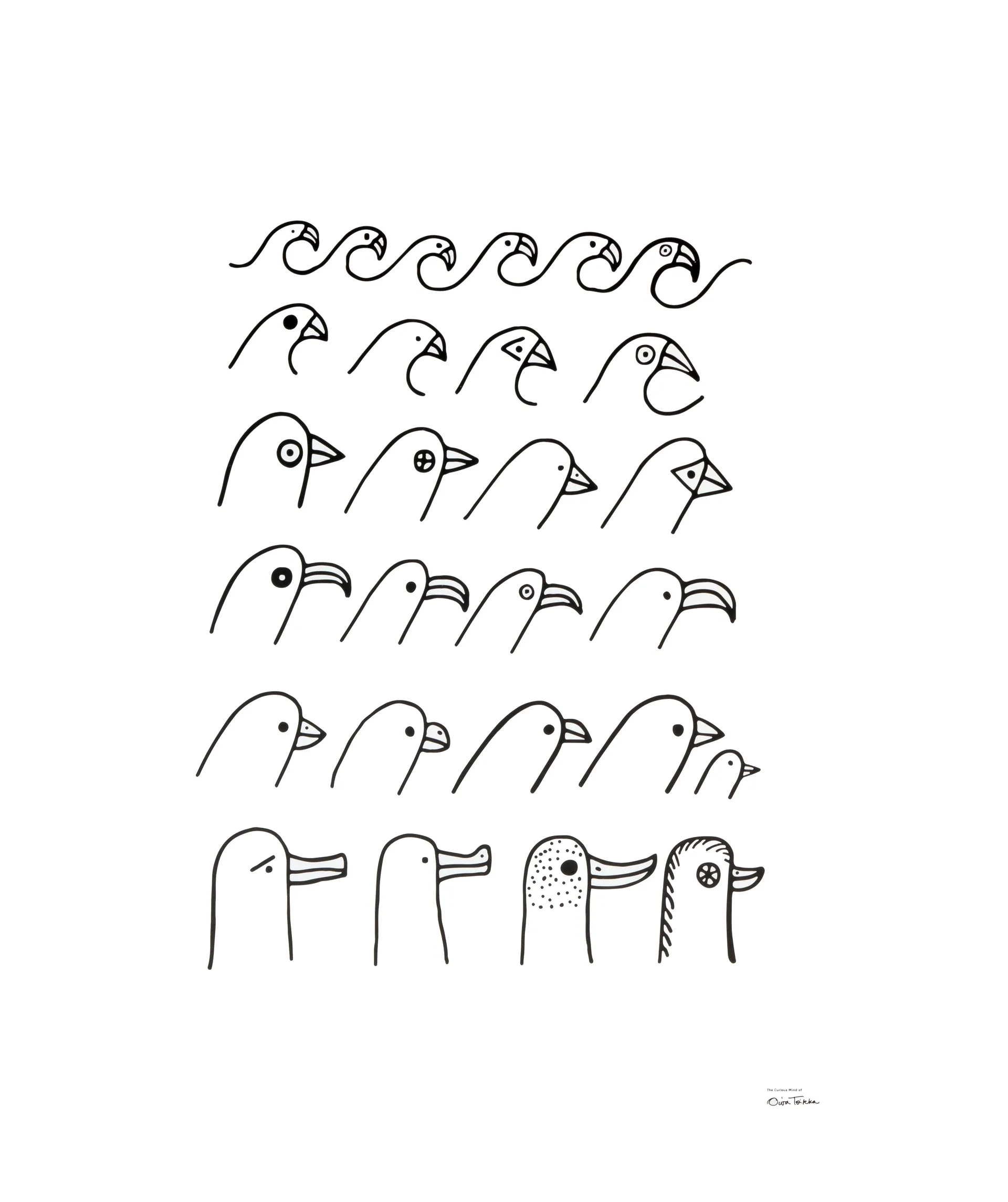 Oiva Toikka Birdhouse plakat, 50x70 cm Iittala