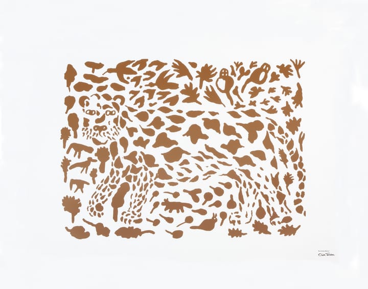 Oiva Toikka Cheetah plakat brun - 50x70 cm - Iittala